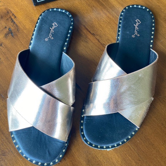 Rose Gold Sandals - Picture 2 of 5